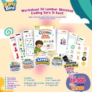 PO 2026 Reguler Worksheet 50 Lembar Aktivitas Coding Seru Si Kecil